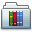 Library Folder Graphite Stripe Icon 32x32 png